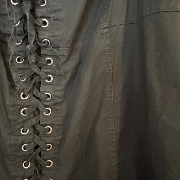 Torrid Women's Size 4X Black Poplin Lace-Up Cami Corset Lacing Sleeveless Top - Picture 9 of 10